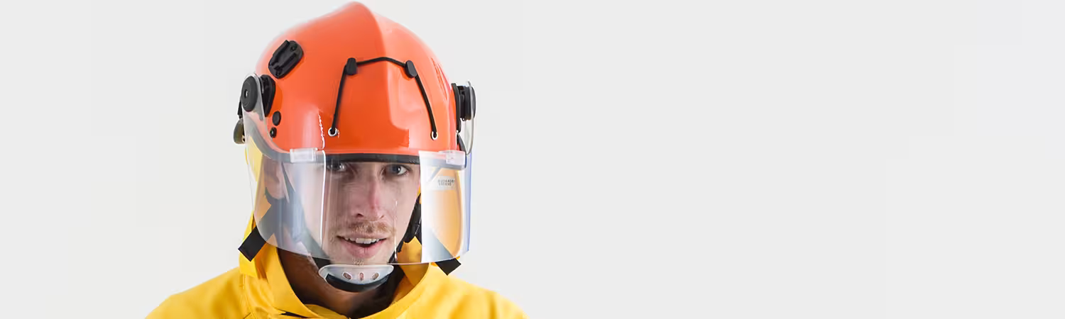 Person wearing Orange Helmet model R6 Challenger from Pacific Helmets Lakeland