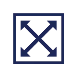 arrows pointing to 4 corners of a box icon
