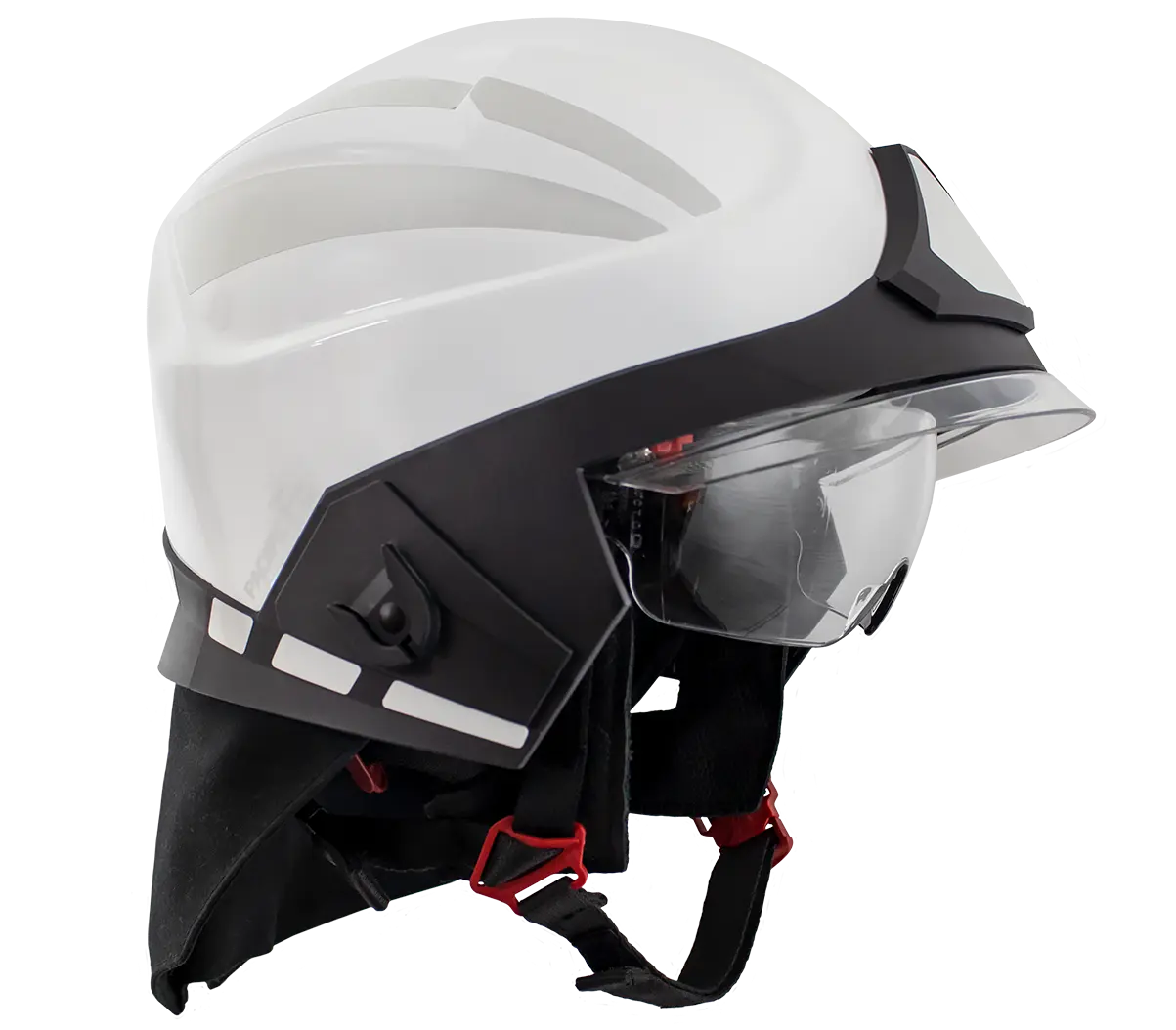 Model F15 Pacific Helmet from Lakeland Industries - Highlighting the One Touch Eye Protector