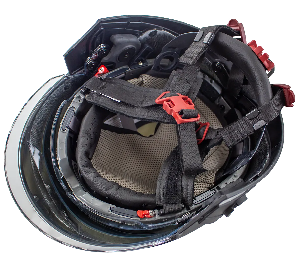 Model F15 Pacific Helmet from Lakeland Industries - Highlighting the Padding on the inside