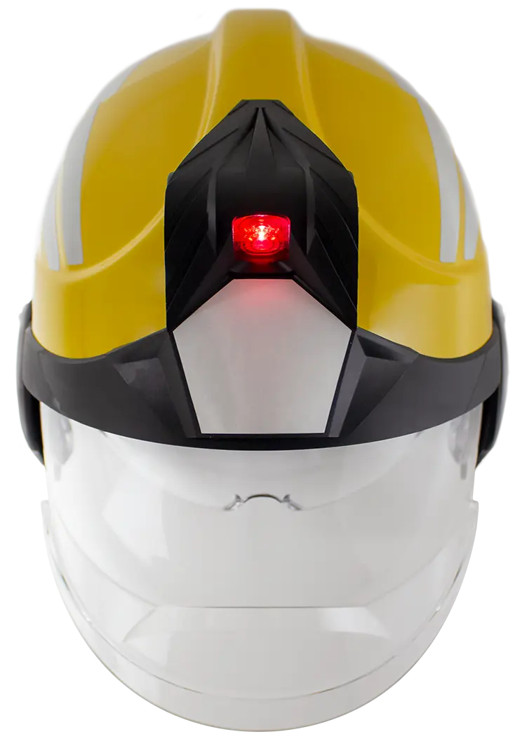 Model F15 Pacific Helmet from Lakeland Industries - Highlighting one of the lighting option